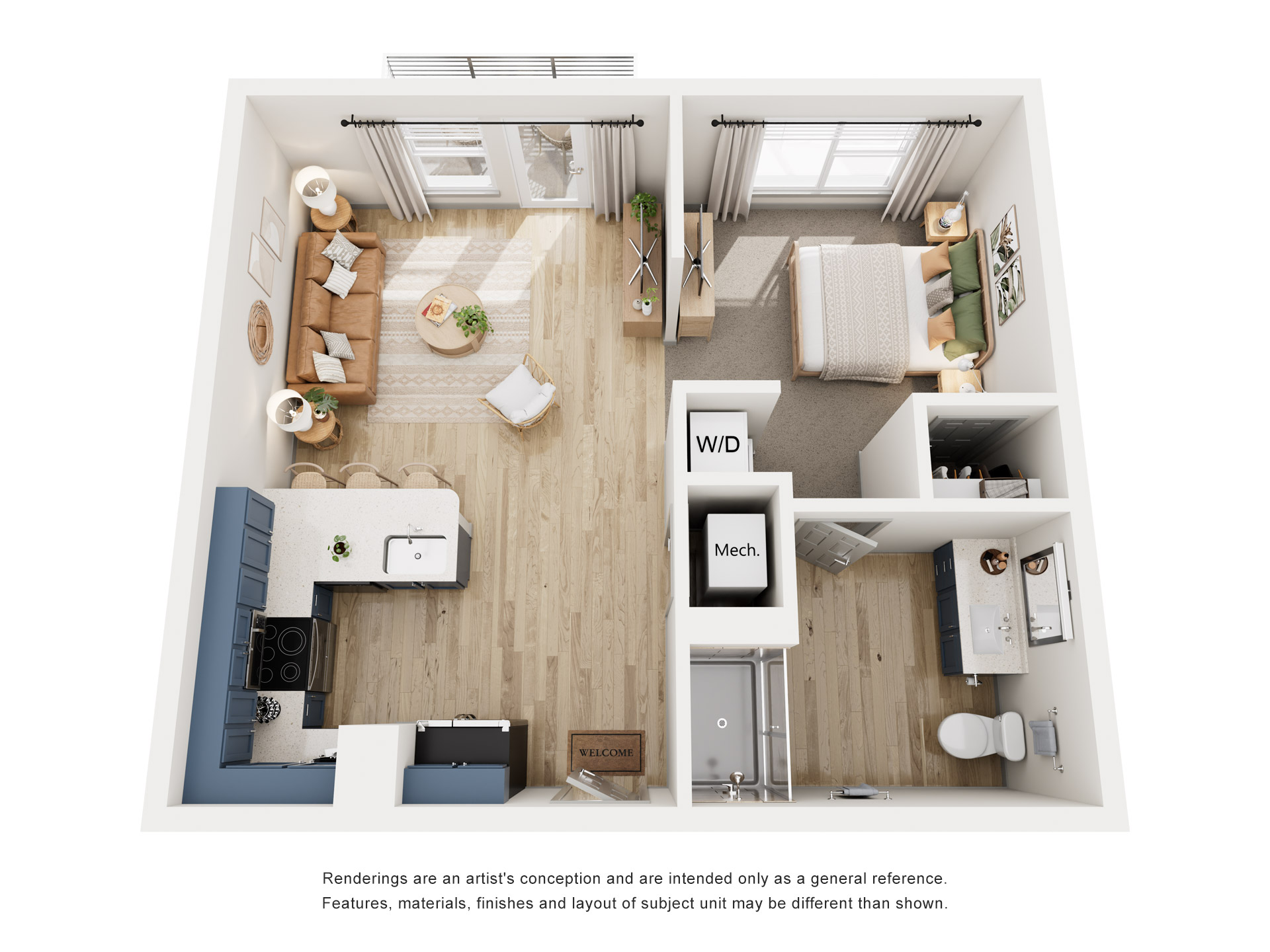 A1 studio floor plan layout