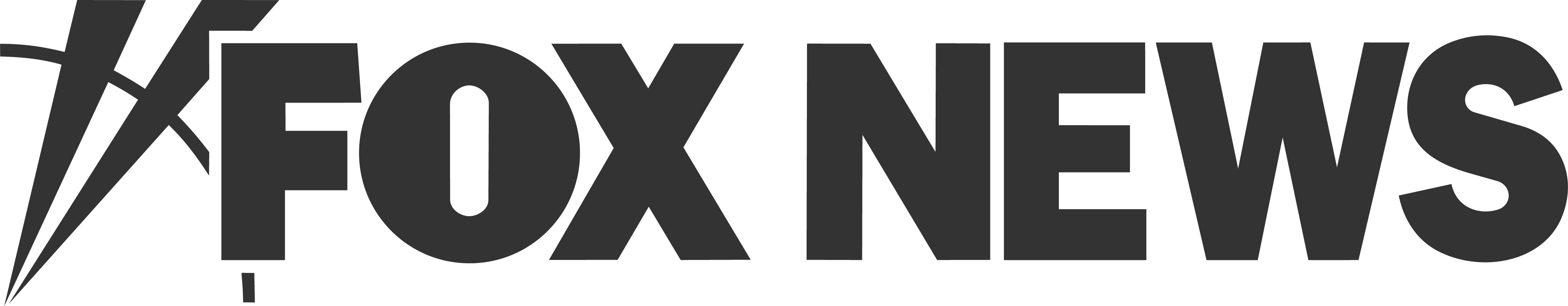 Fox News logo with stylized searchlight beams on the left.