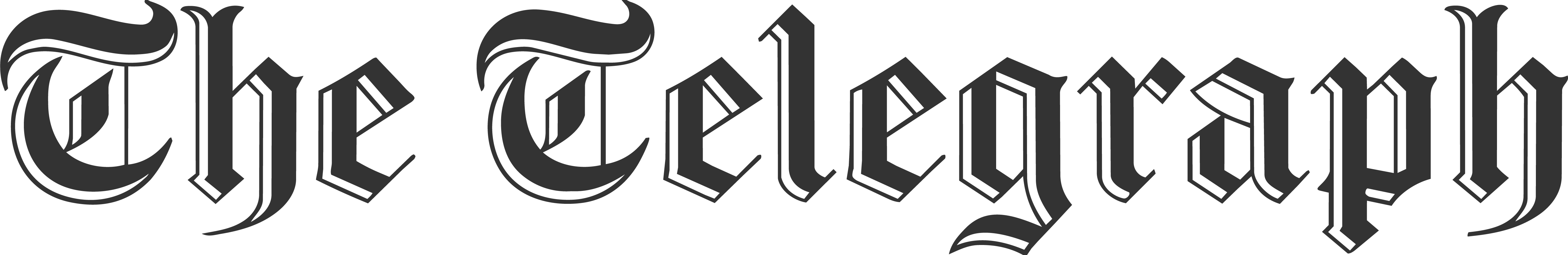 The Telegraph newspaper logo in blackletter font.