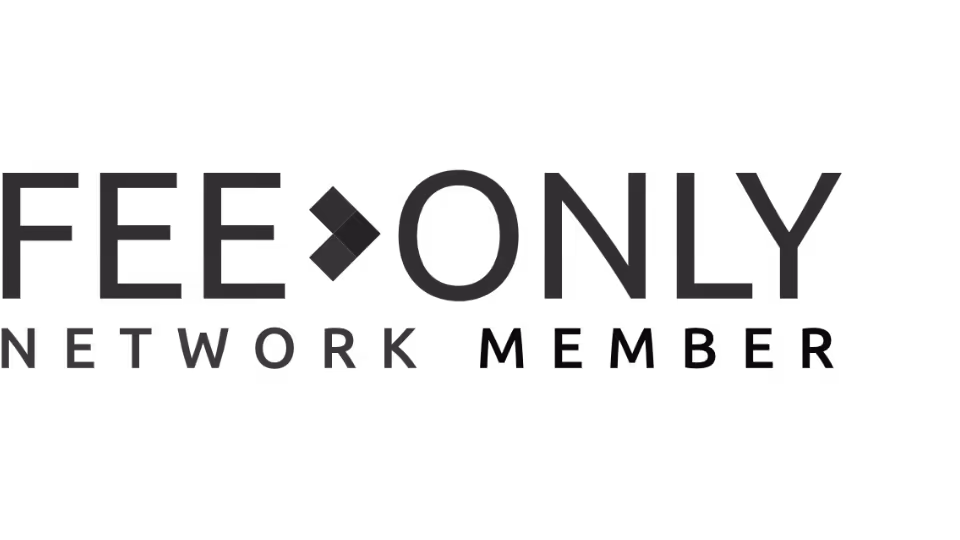 Fee Only Network Member logo in black and white.