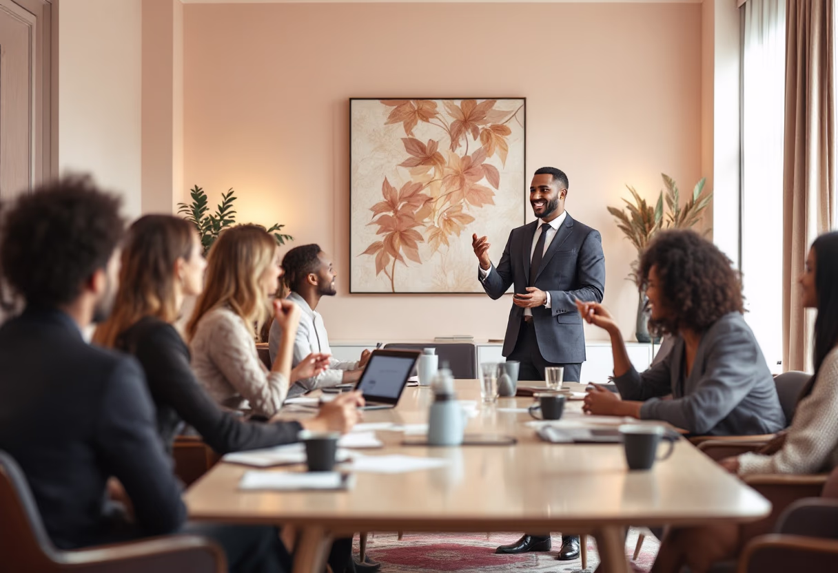 image of team discussion (for a hr tech)