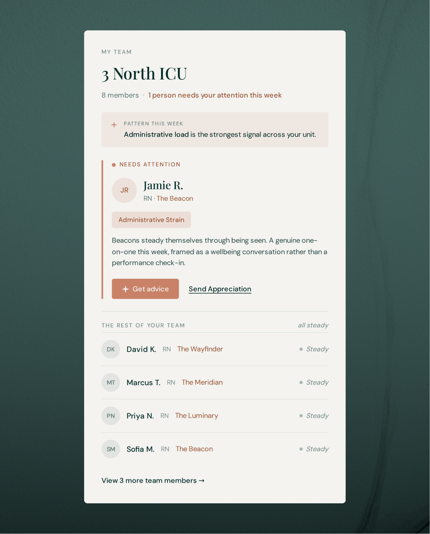 Knowwn profile shown on a phone, on marble background