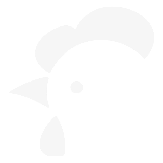 Wings Korean Chicken Logo Icon in White