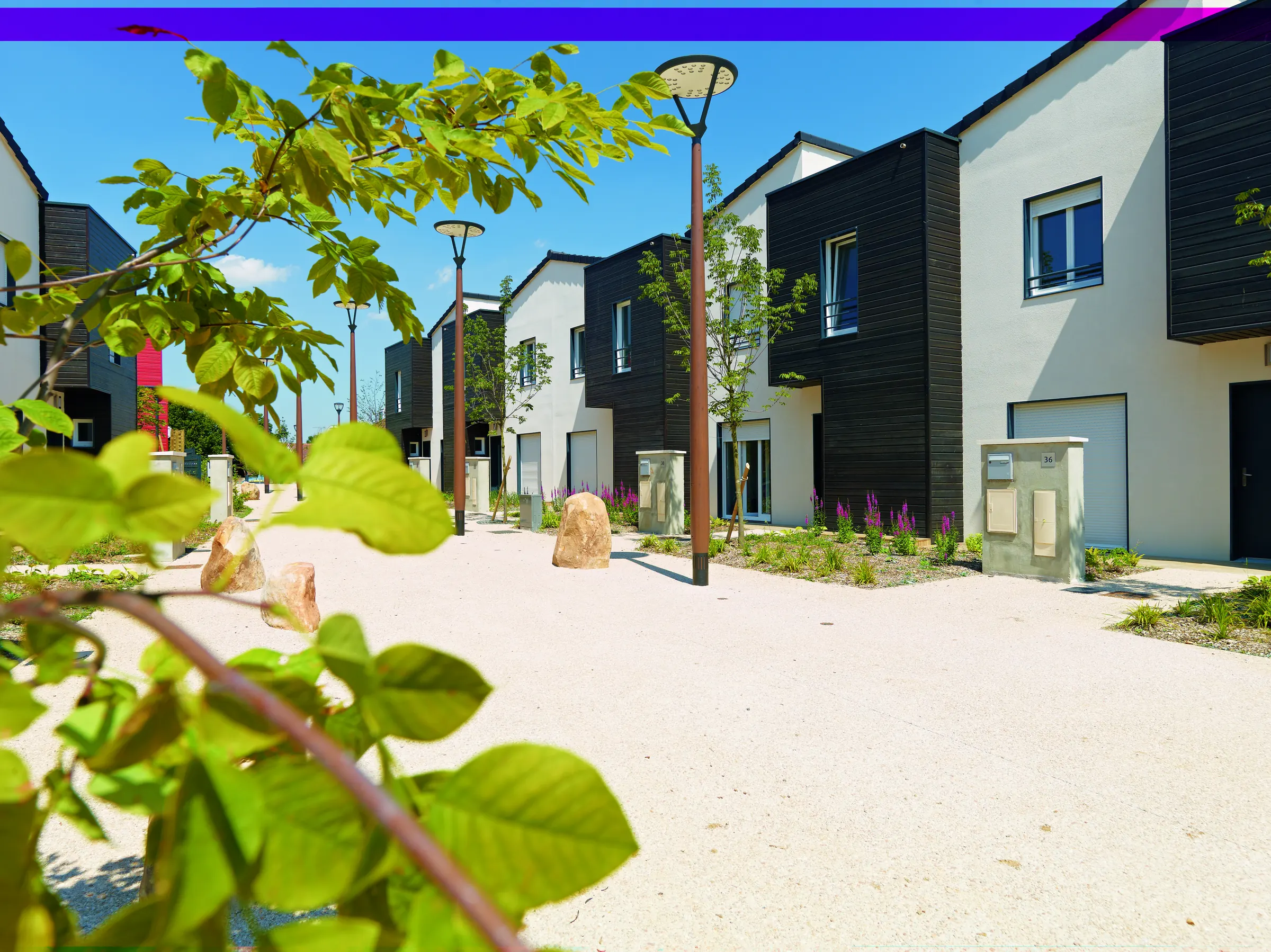 Jardin — création hors-site d'un écoquartier de 75 maisons de ville, Bois Plaisance, Vert-Saint-Denis (77)