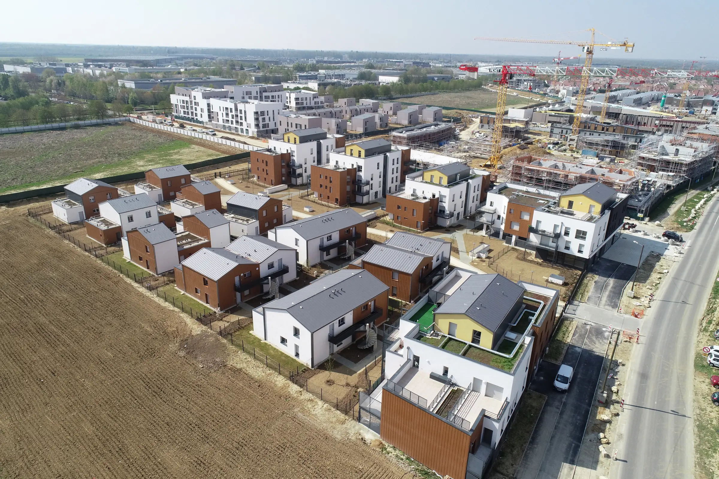 Vue d'ensemble — construction neuve de logements, écoquartier du Sycomore, Bussy-Saint-Georges (77)