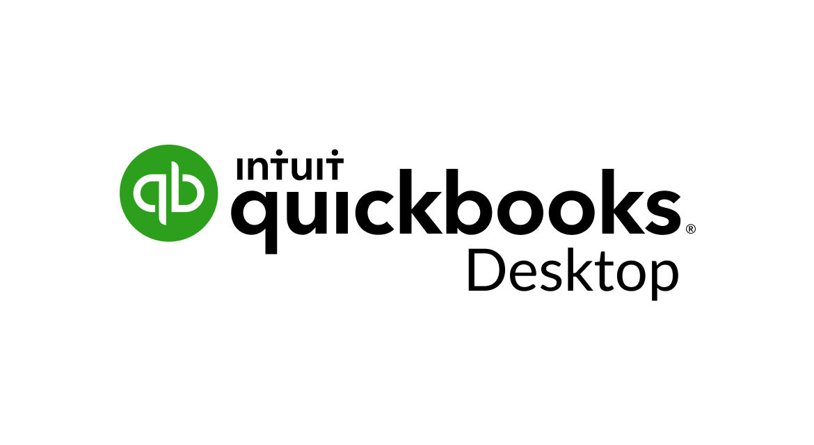Intuit QuickBooks Desktop logo with green 'qb' icon and black text on white background.