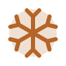 Icon of an orange sun with stylized rays radiating outward in a circular pattern.