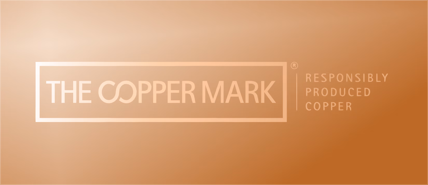 The Copper Mark logo with text 'Responsibly Produced Copper' on a copper-colored background.