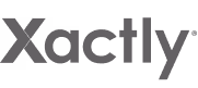 Xactly wordmark logo in gray on white background.