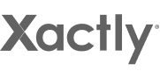 Xactly wordmark logo in gray on white background.