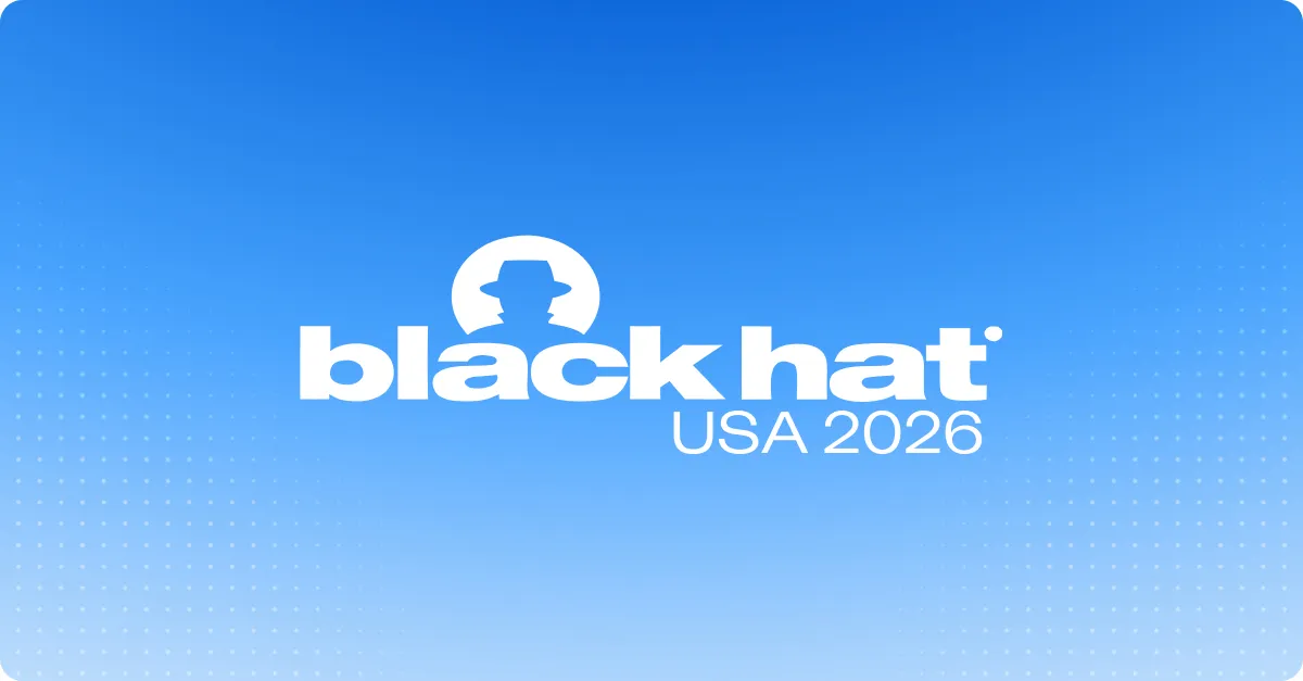 Black Hat USA 2026 logo with silhouette of a person wearing a hat on a blue gradient background.
