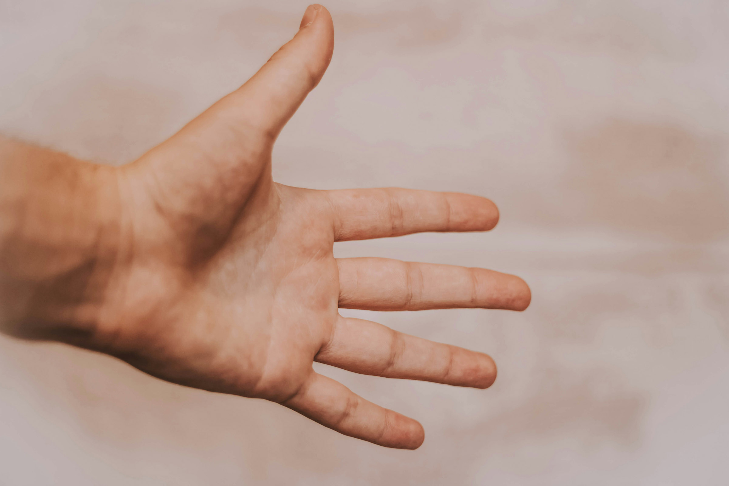 An open extended hand