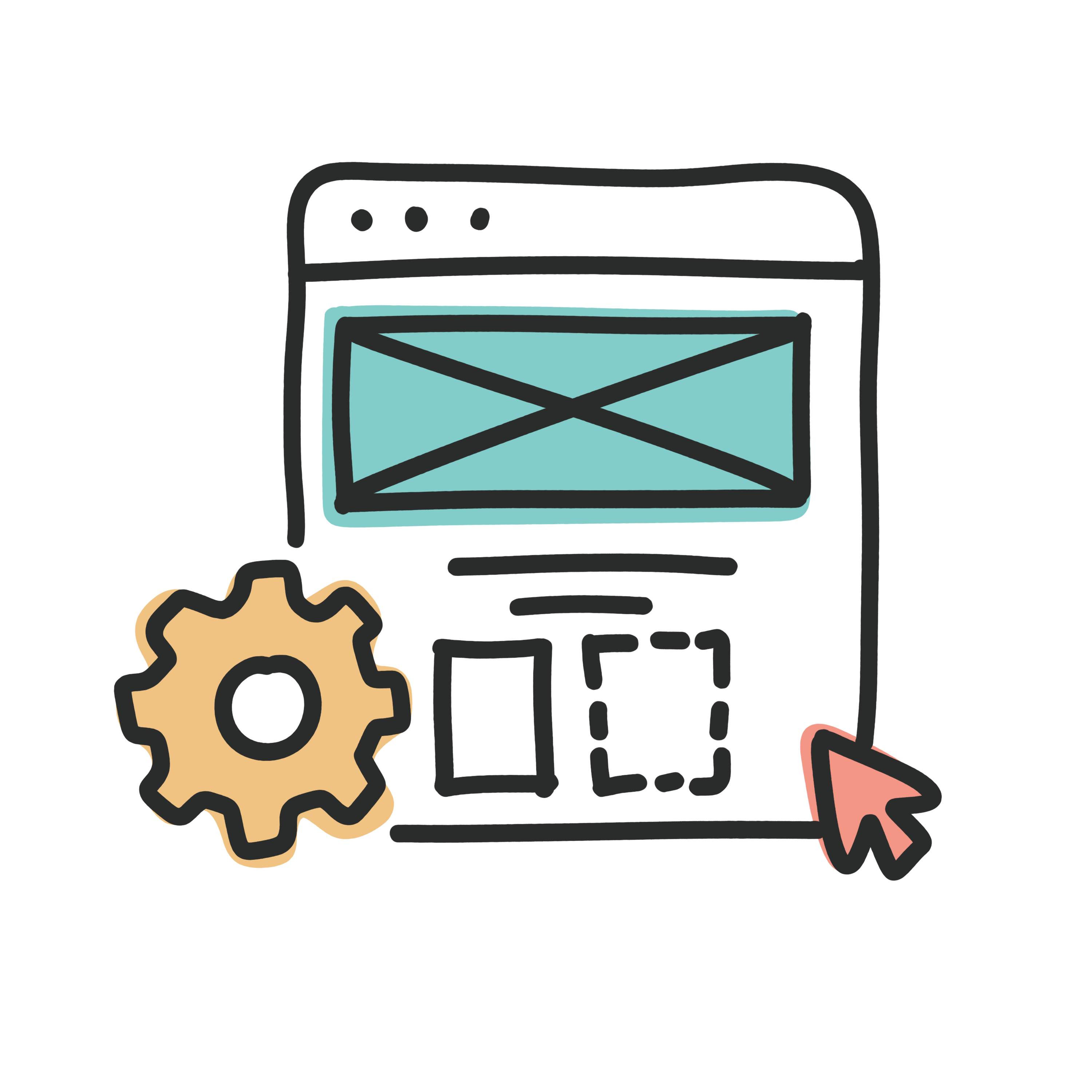 Illustration für die technische Umsetzung einer Website