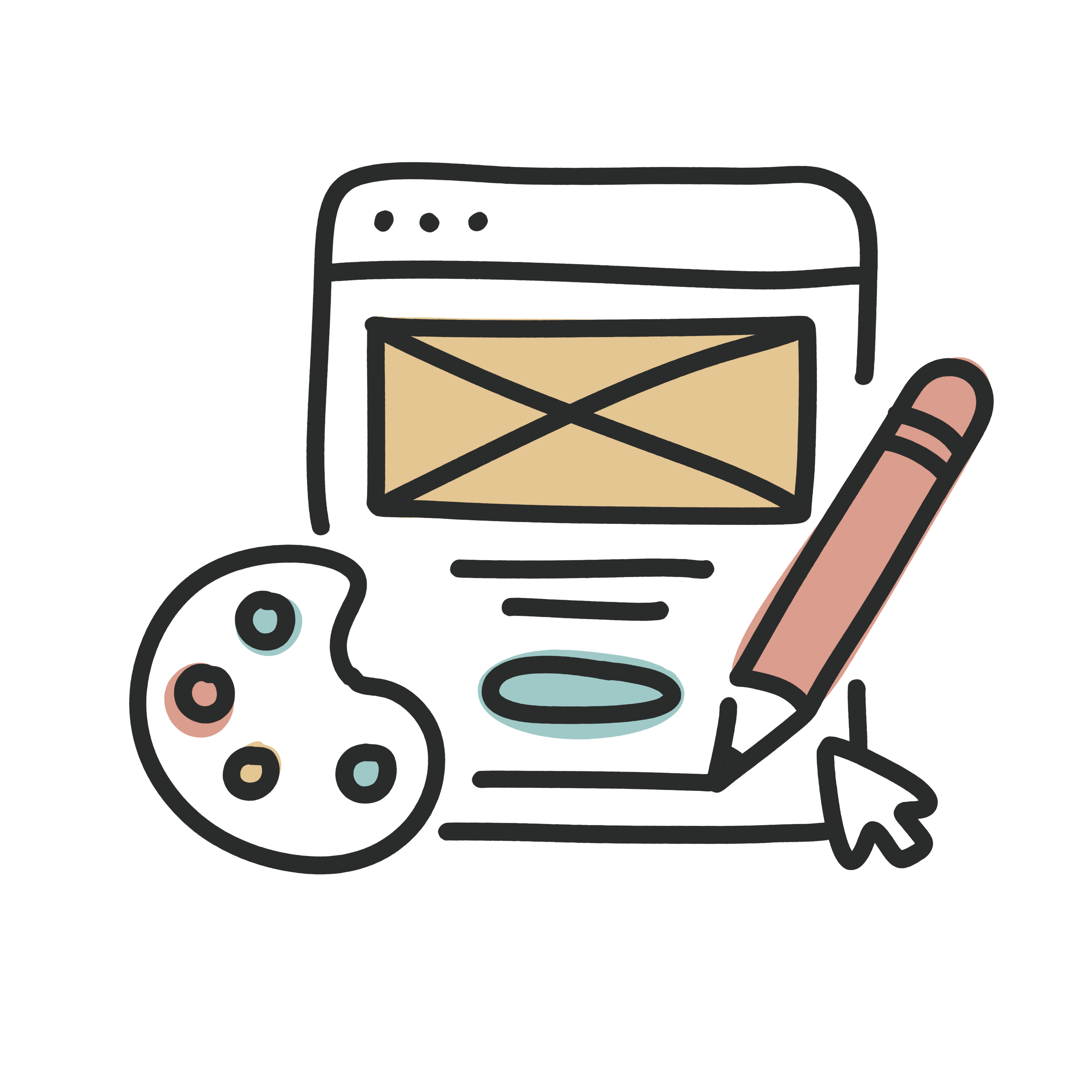 Illustration für die Designphase und visuelle Richtung