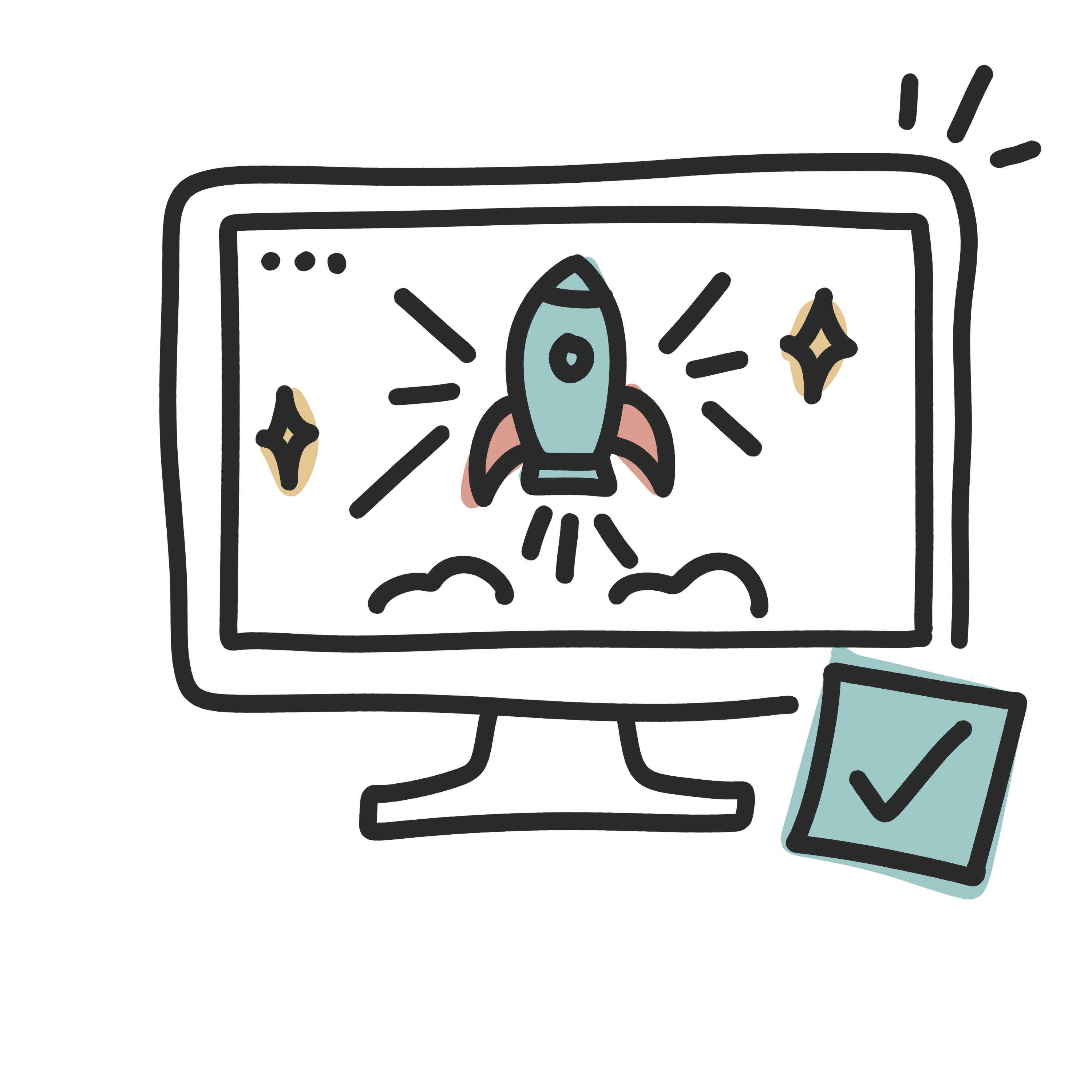 Illustration für Website-Launch und Übergabe