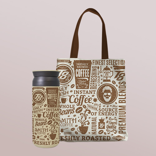 Custom tote bag with game character illustrations for promotional merchandise
