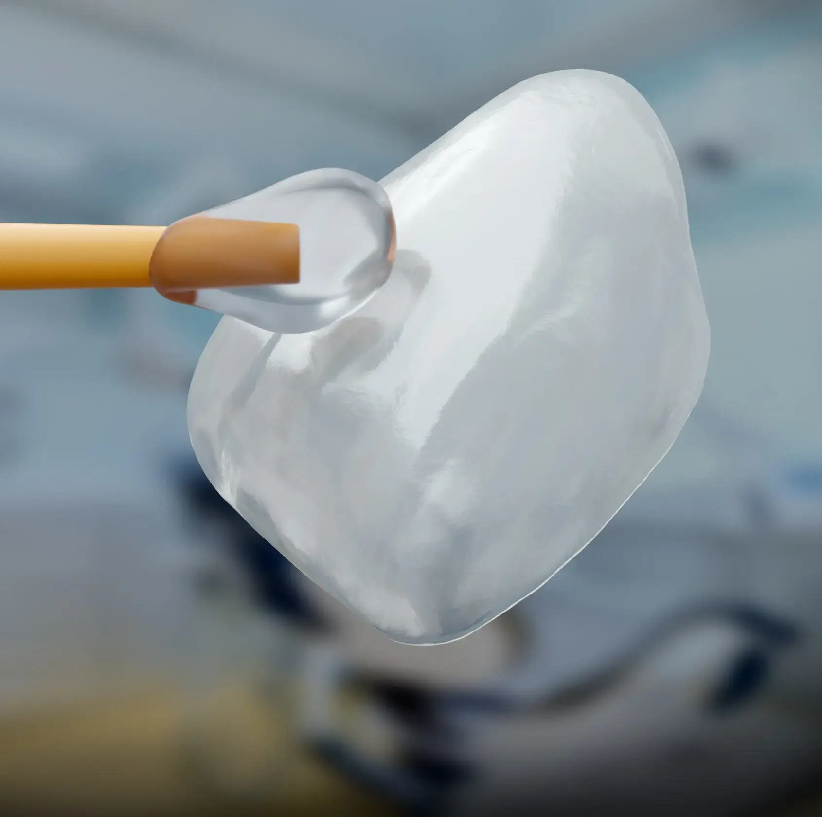 A toothbrush with a toothpaste and a cigarette sticking out of it.