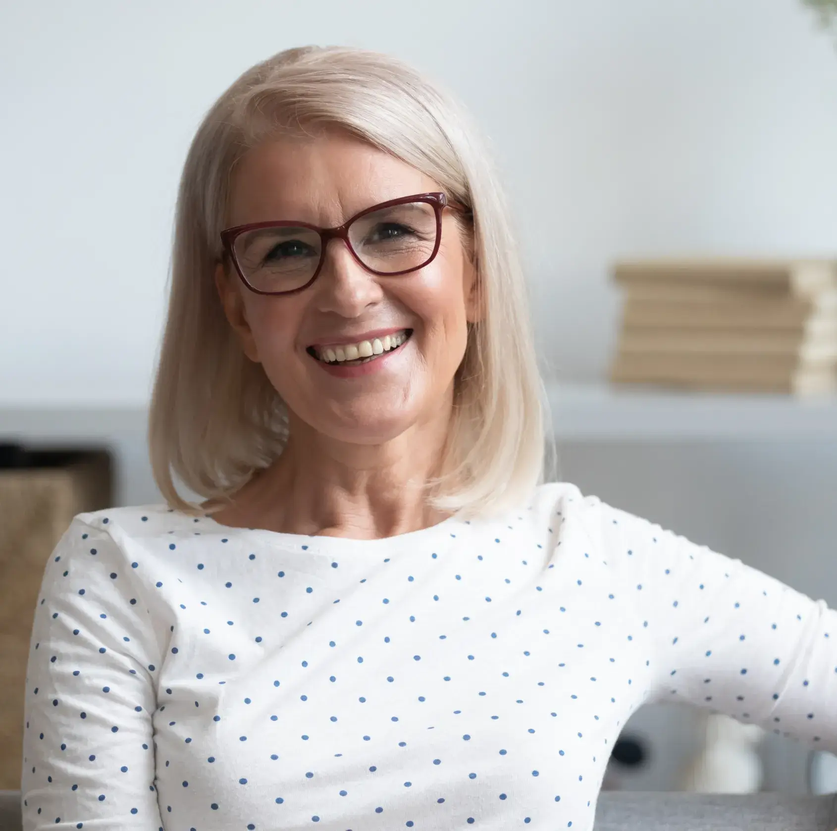 senior woman smiling