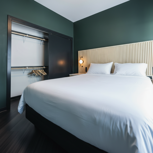 King room at The Quinley boutique hotel in The Gulch, Nashville