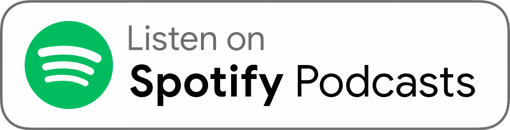 Button with Spotify logo and text 'Listen on Spotify Podcasts'.