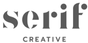 Serif Creative logo with stylized serif font.