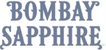 Text logo reading 'BOMBAY SAPPHIRE' in a stylized serif font.