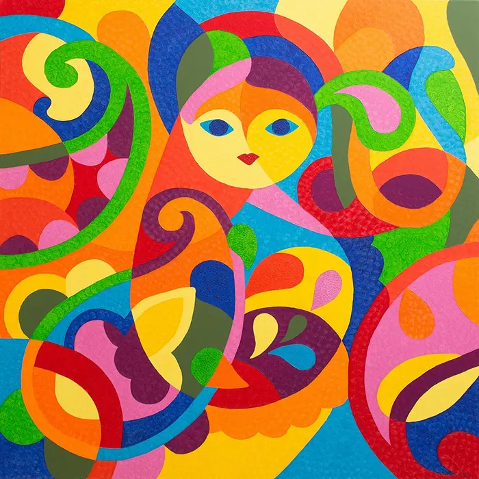 Matryoshka, oil painting by Nala Kun