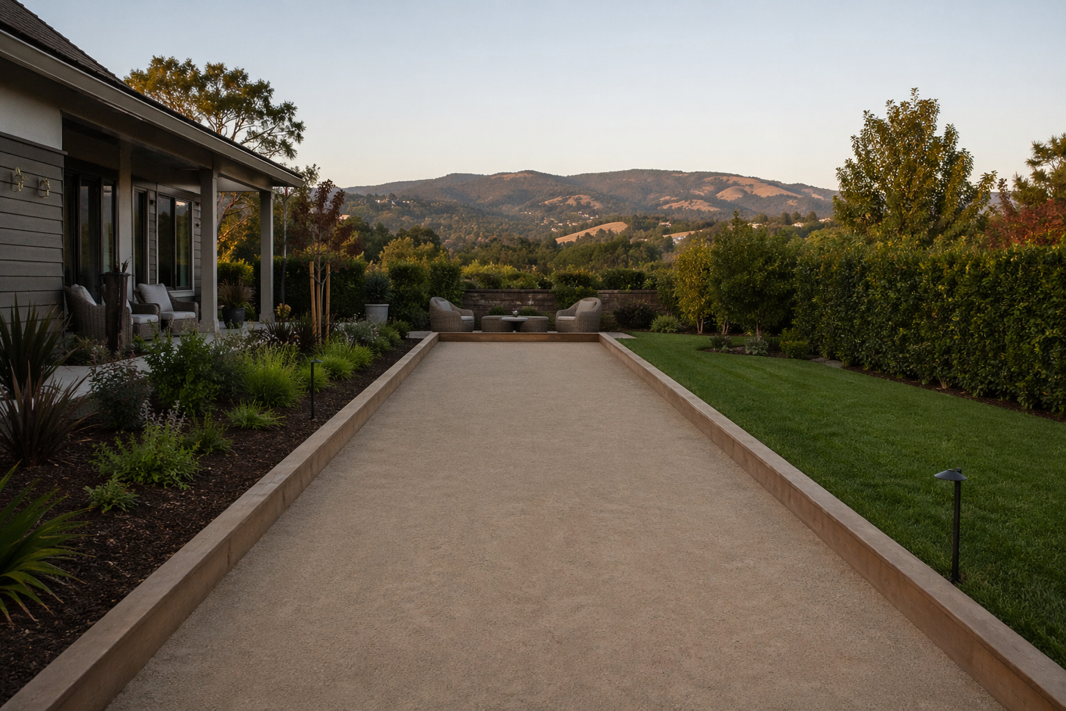 installing a bocce ball court | Opulands Landscape Design & Construction