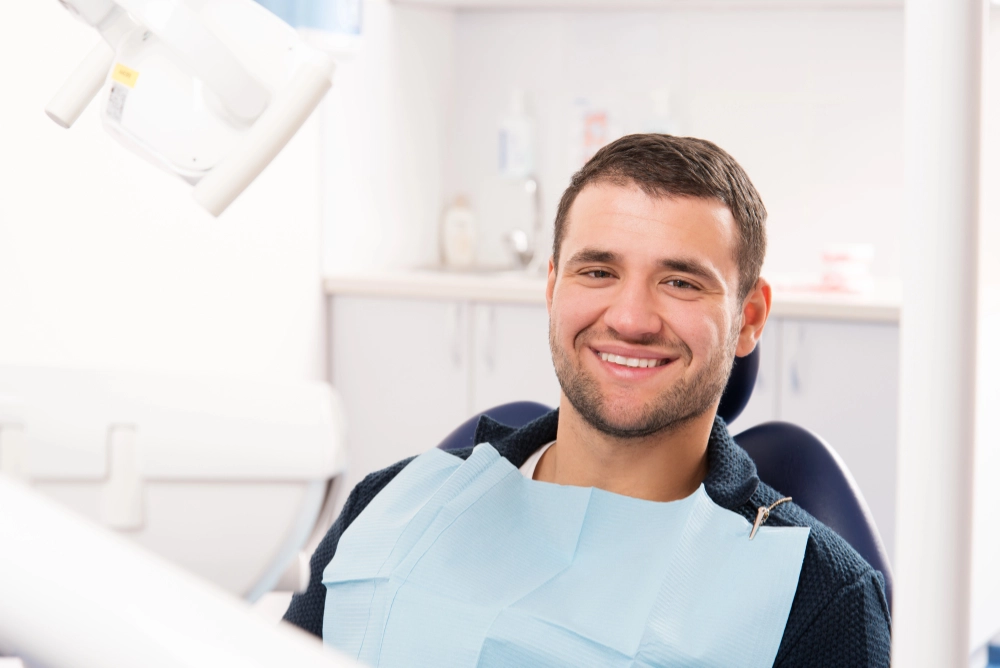 male dental patient smiling