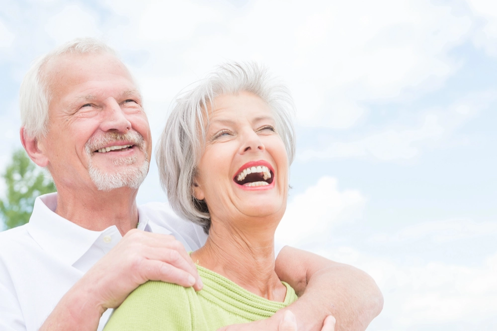 older couple laughing