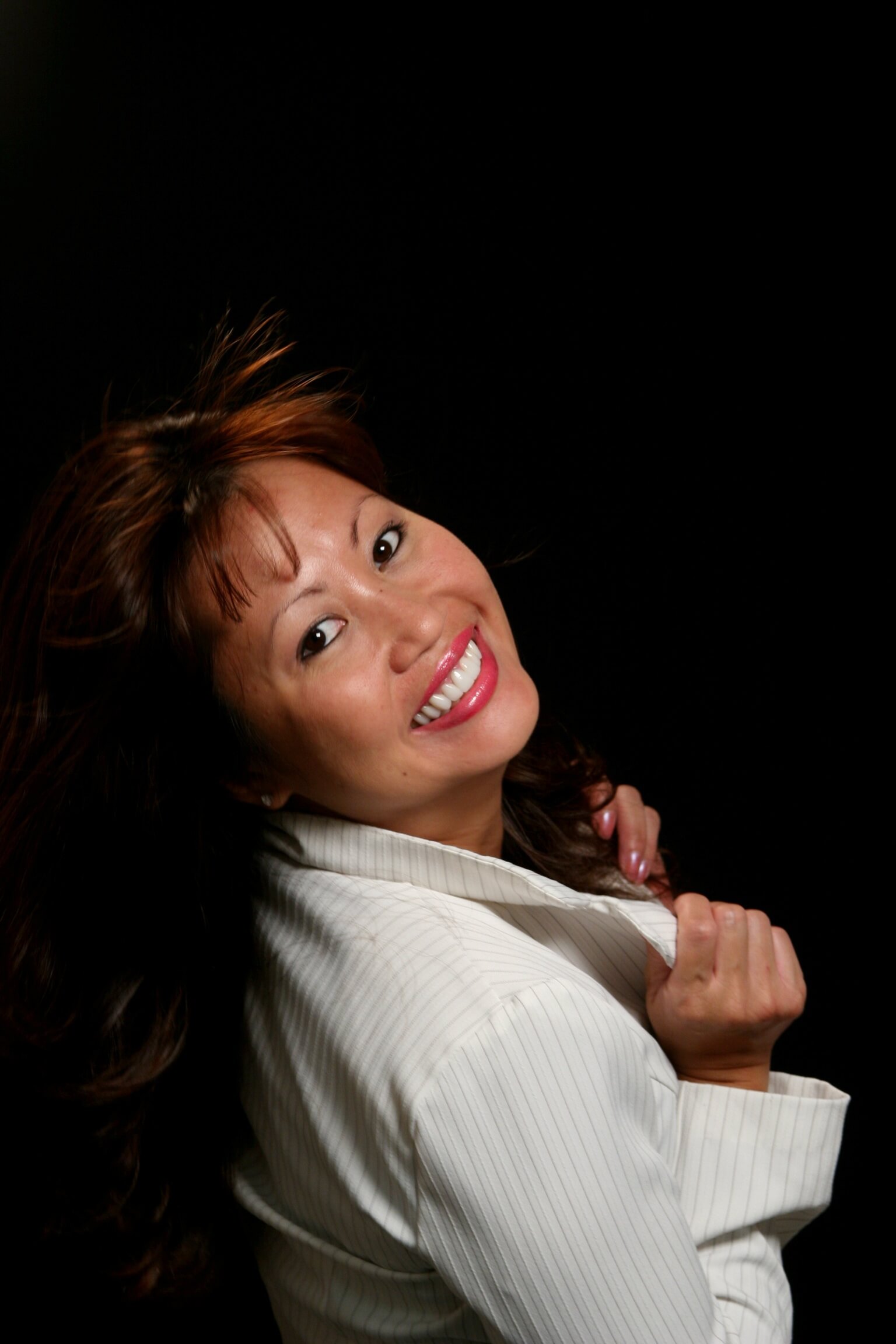 woman smiling
