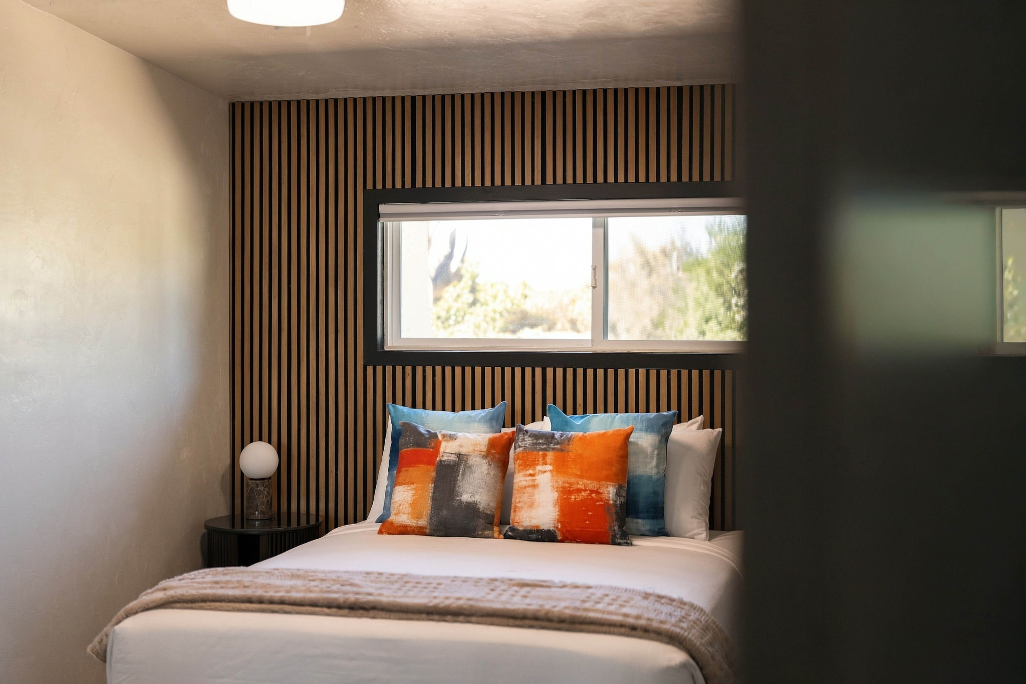 Vacation rental bedroom and bed