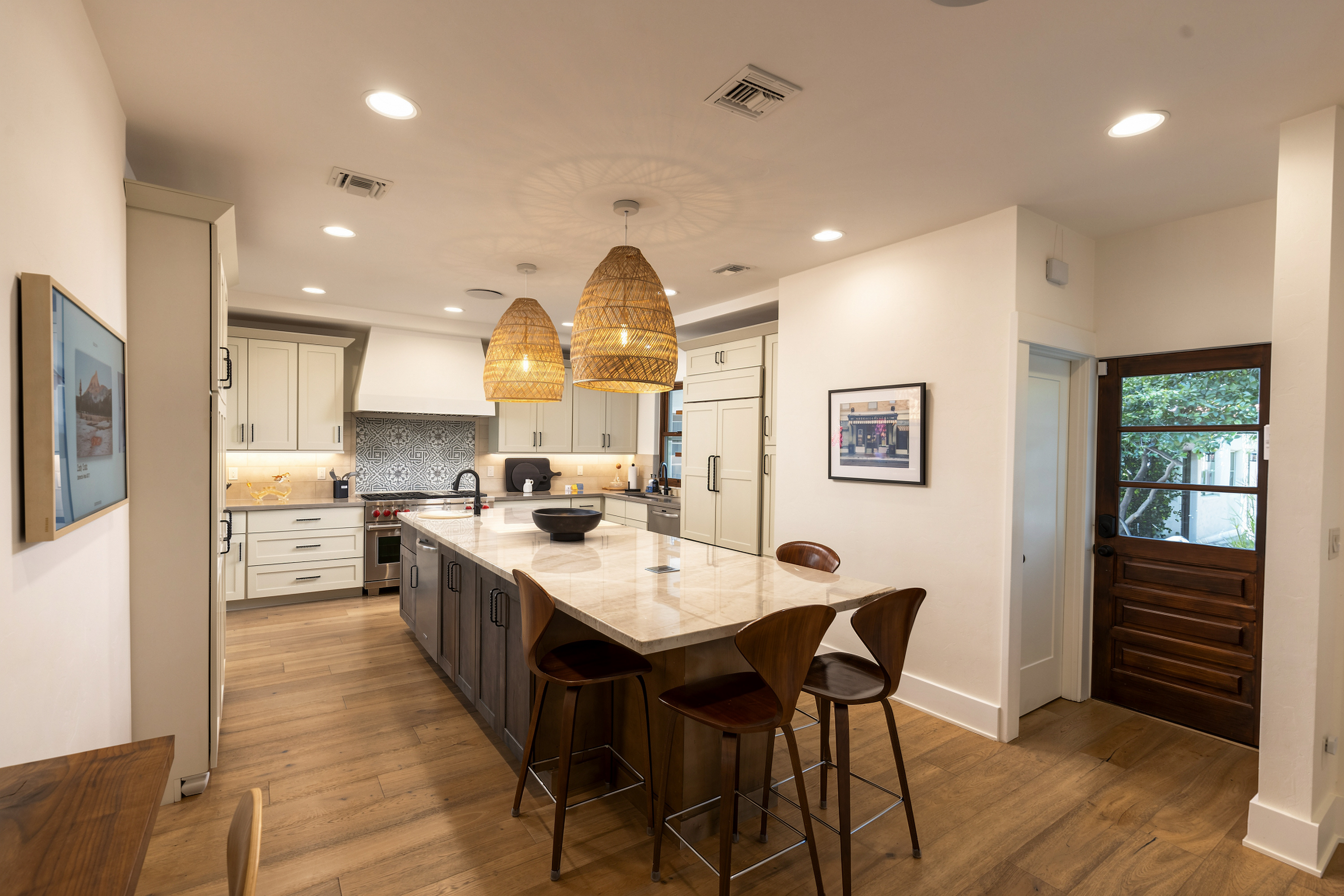 The same kitchen with the Moody editing style