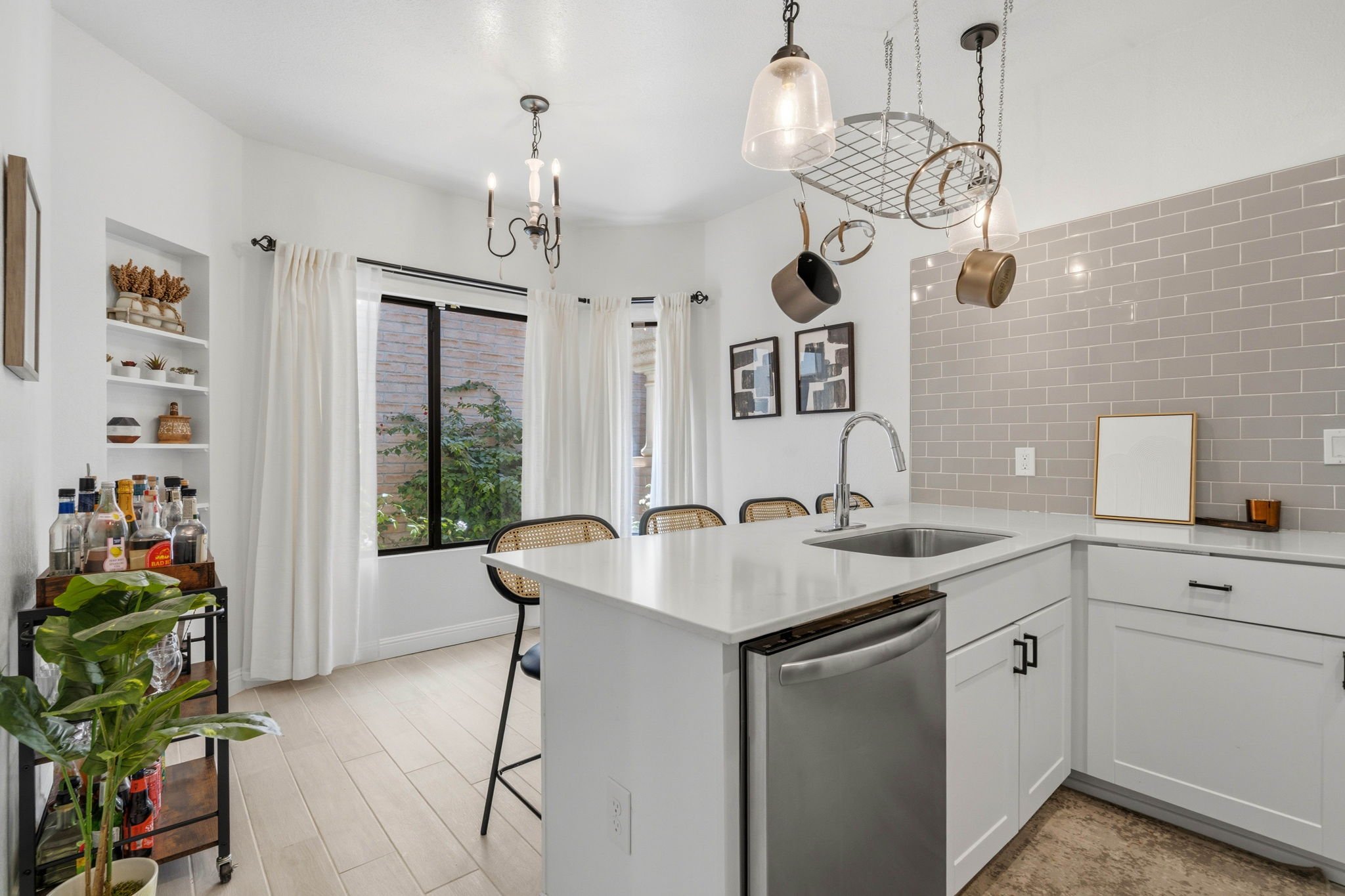 Bright kitchen with detailed finishes