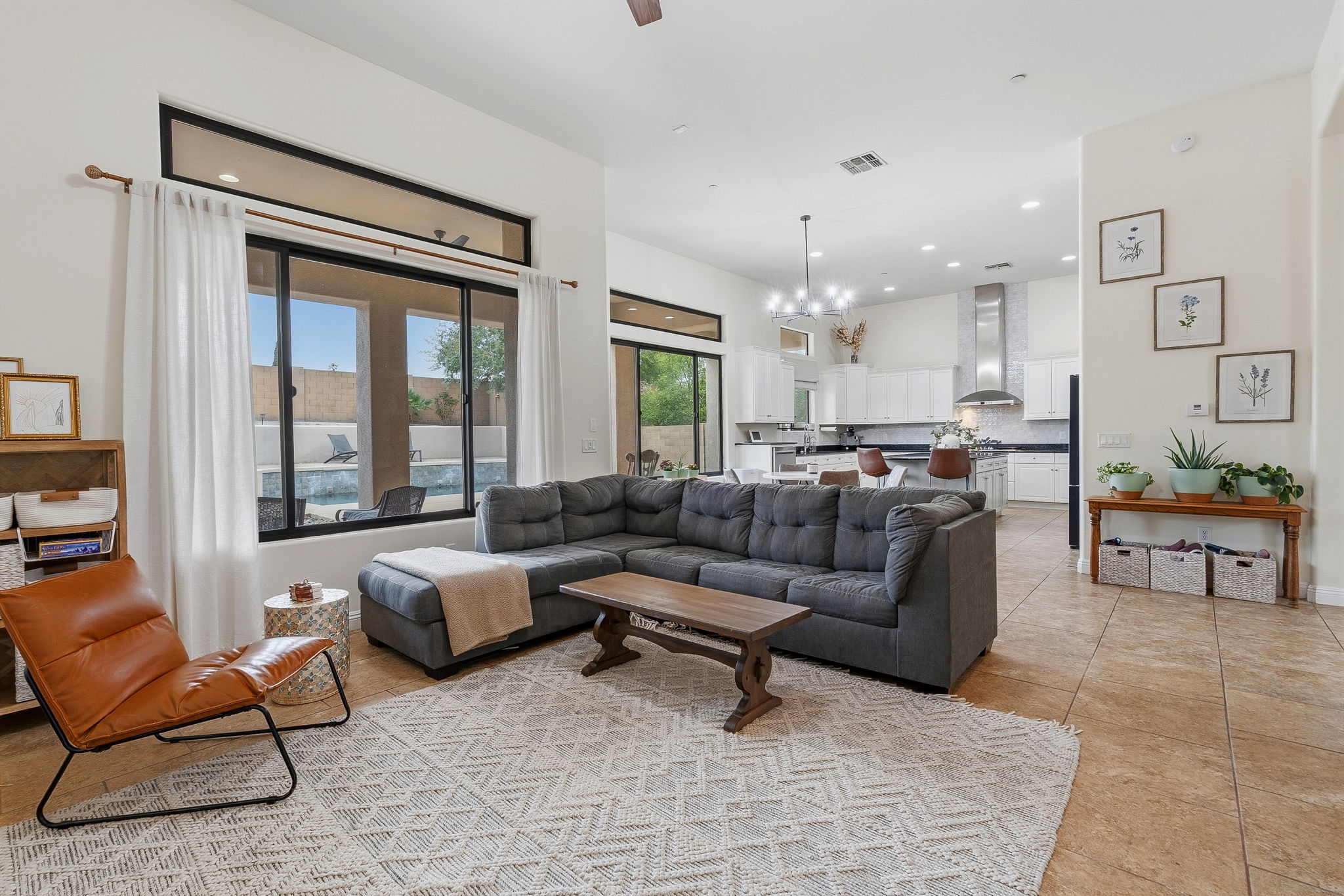 Balanced classic living room and seating