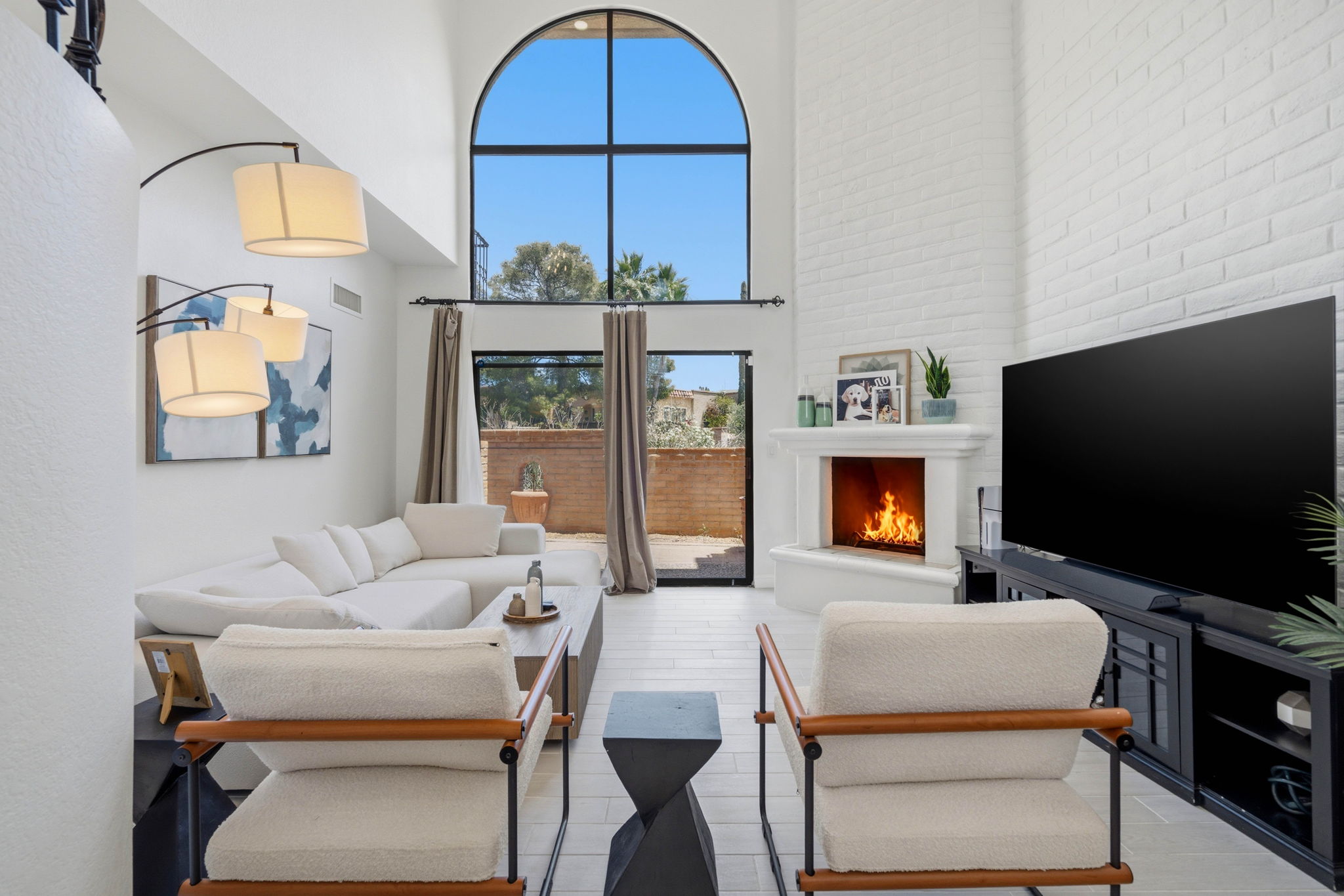 Bright staged living room