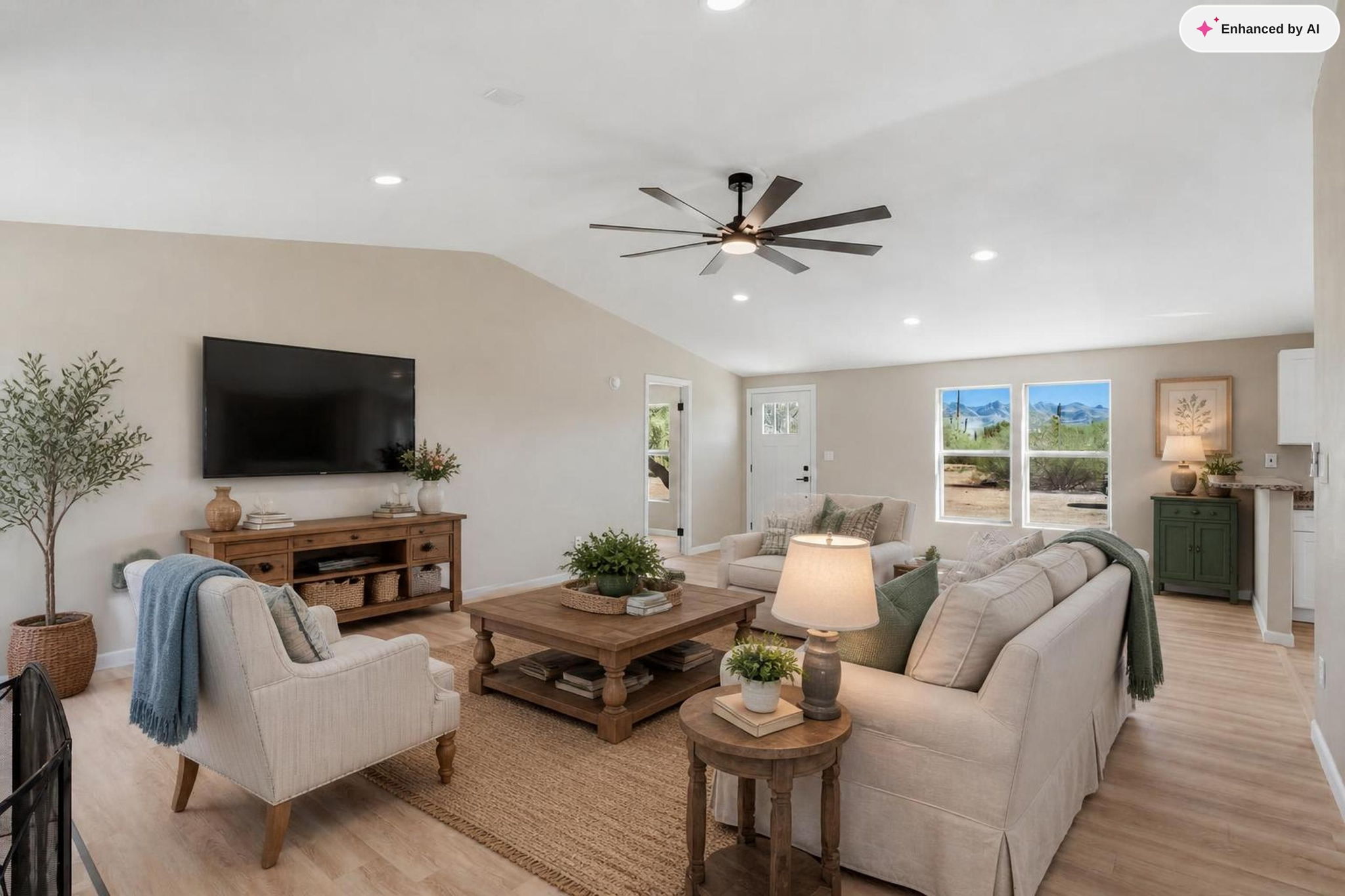 BFP portfolio living room after virtual staging