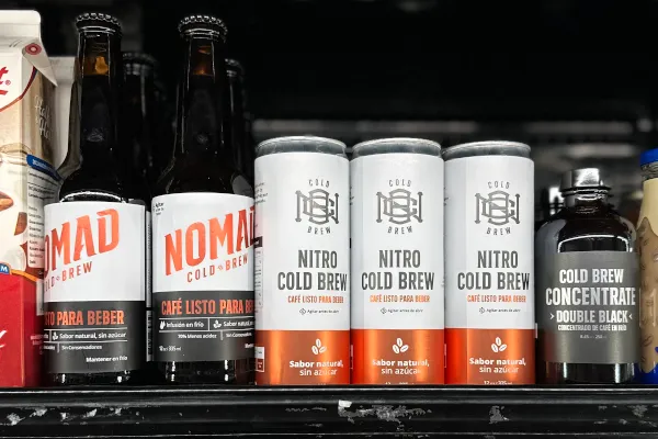 Nomad Cold Brew cans and bottles on retail shelves
