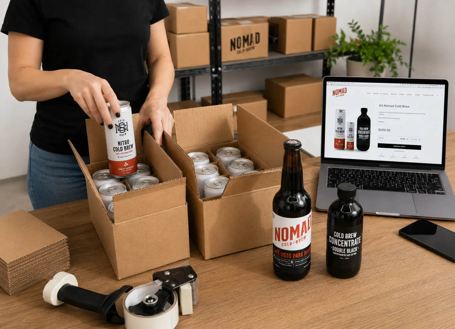 Nomad Cold Brew products in retail and marketplace channels