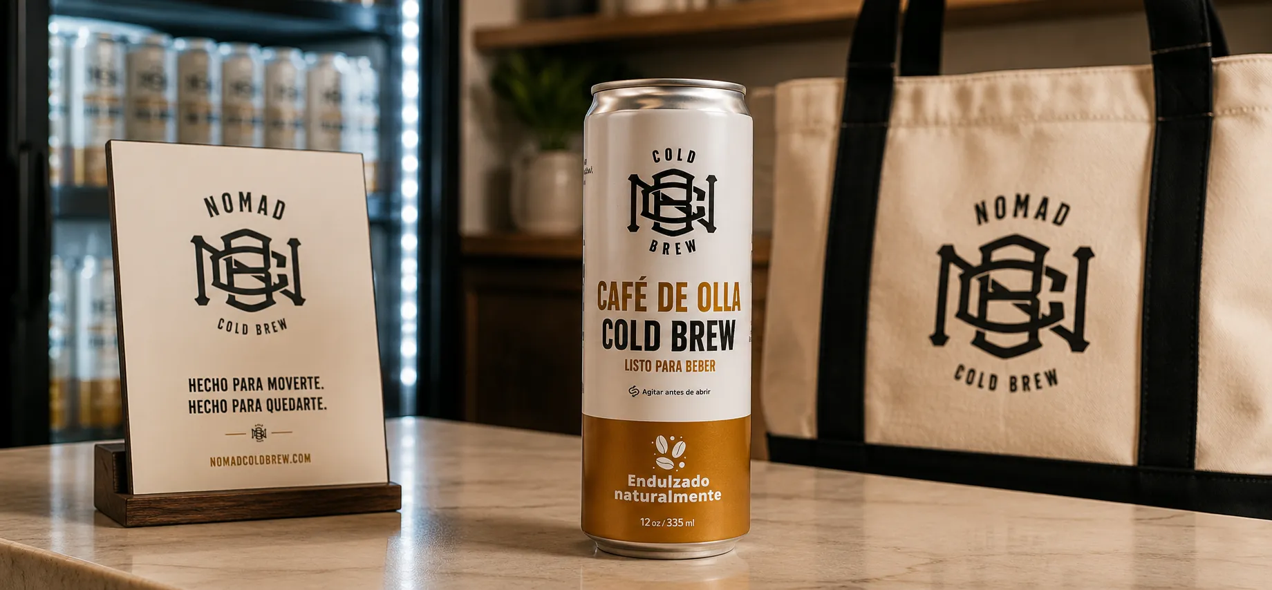 Customers trying Nomad Cold Brew at a retail location
