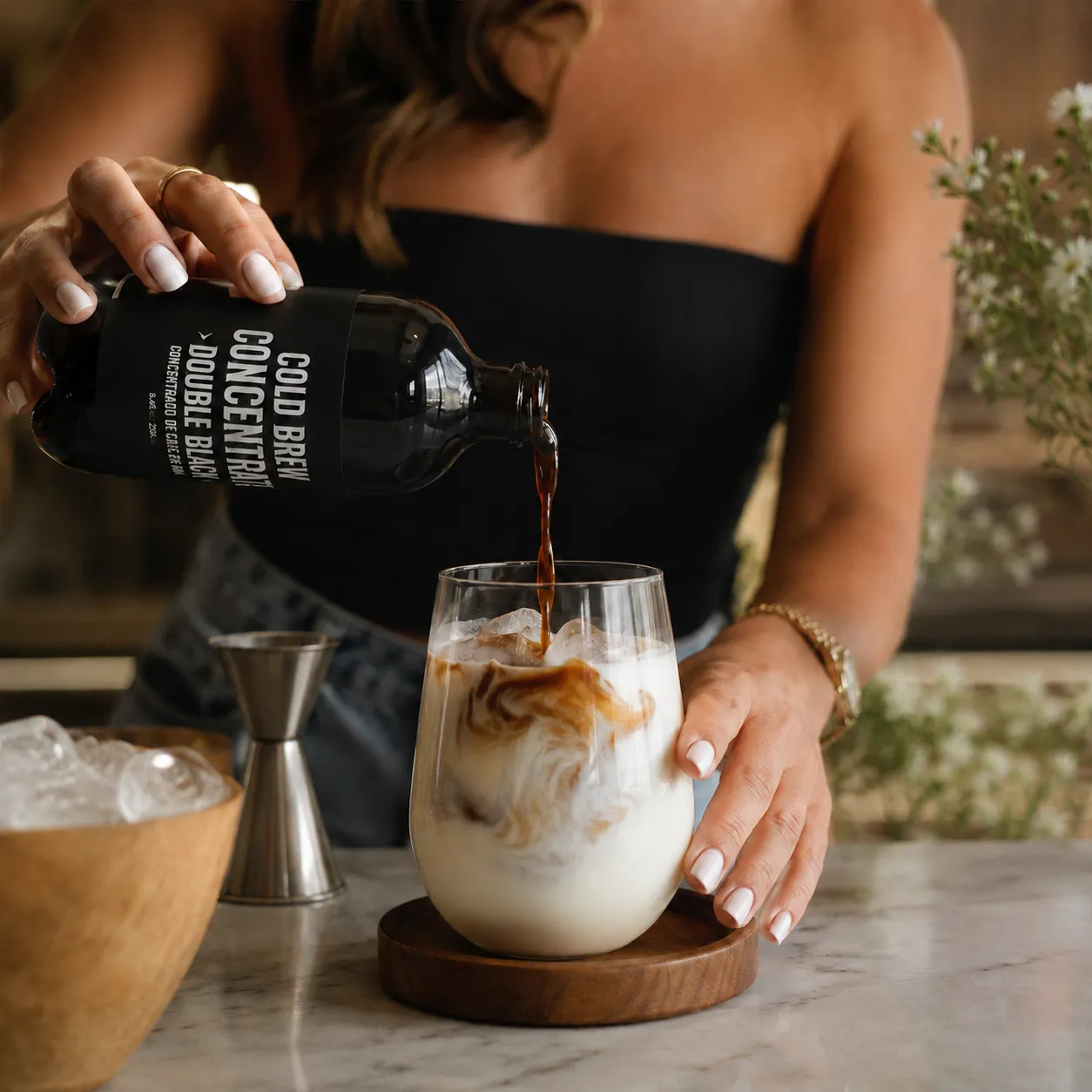 Nomad Cold Brew sales materials at the point of purchase