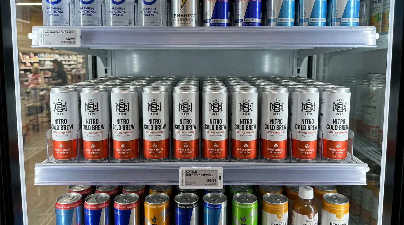 Nomad Cold Brew cans ready for retail distribution