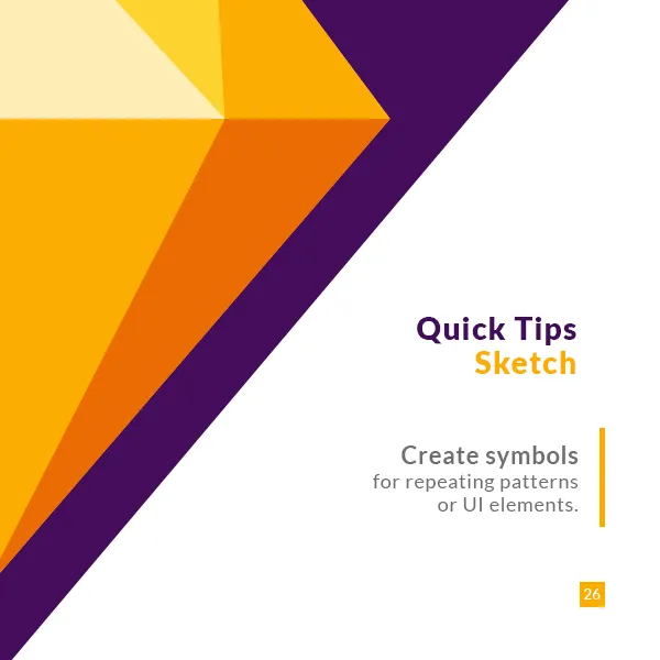 UX Quick Tips post: create symbols for repeating patterns and UI elements in Sketch