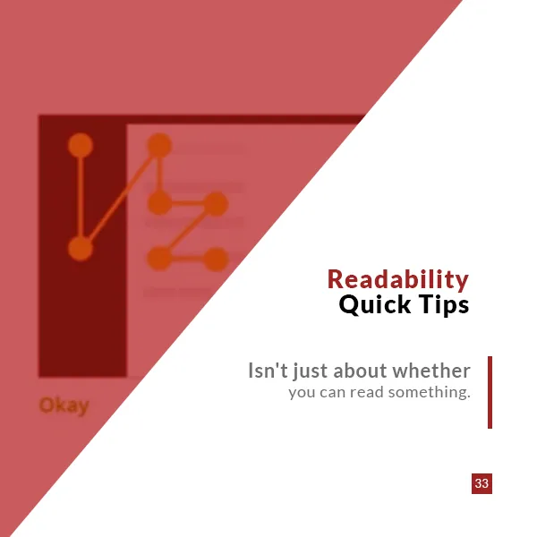 UX Quick Tips post: readability isn't just about whether you can read something