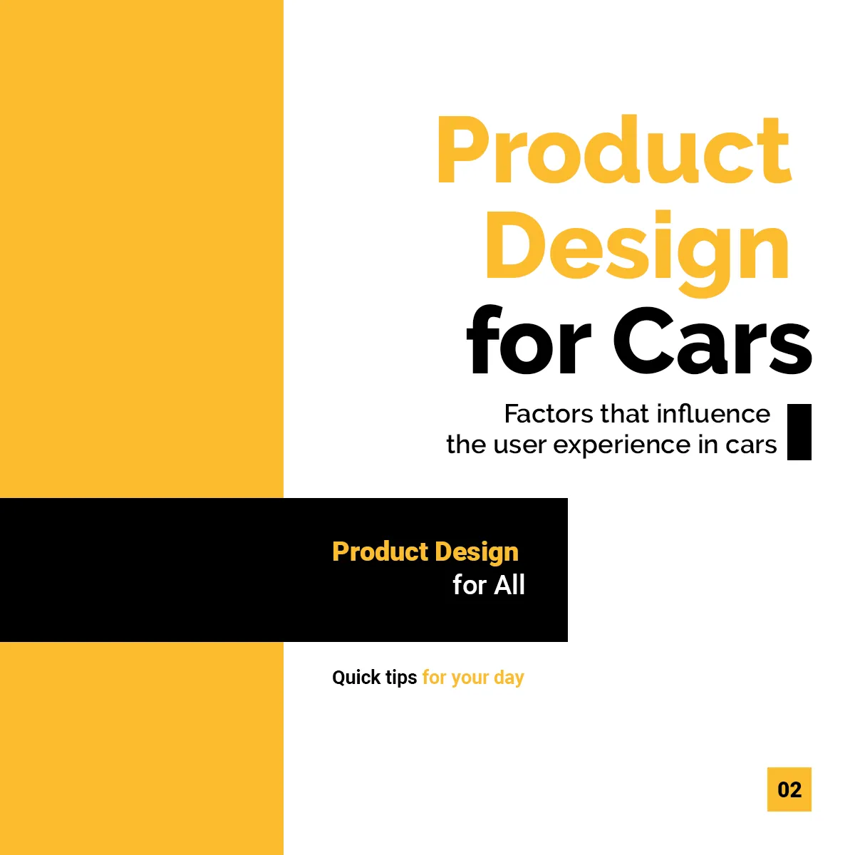 Product Design for All: Product Design for Cars, factors that influence the user experience in cars