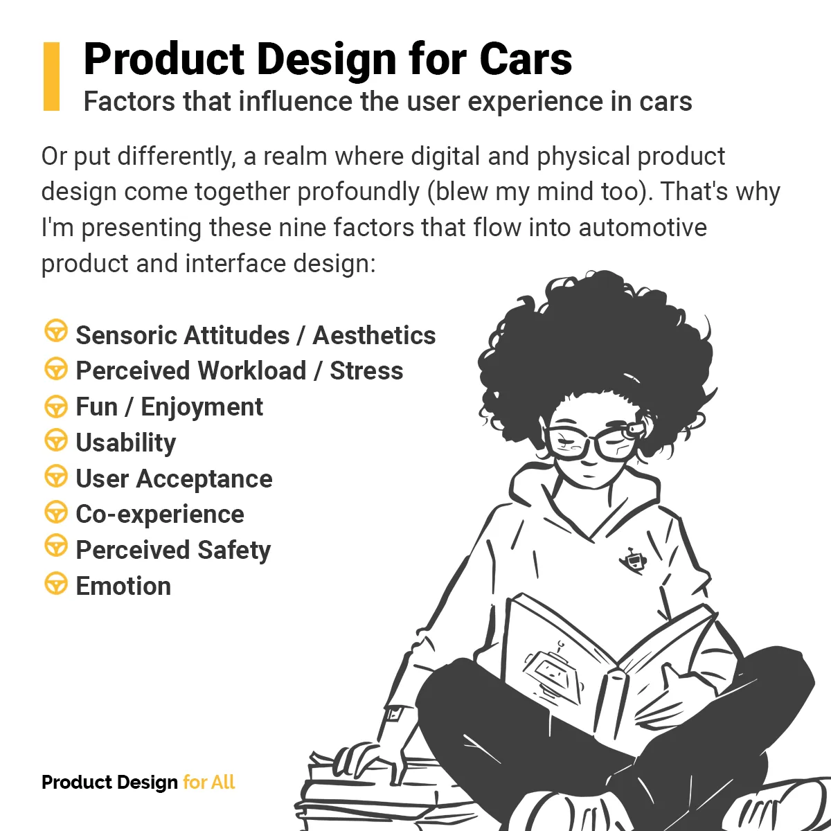 Product Design for All: nine factors that shape automotive product and interface design