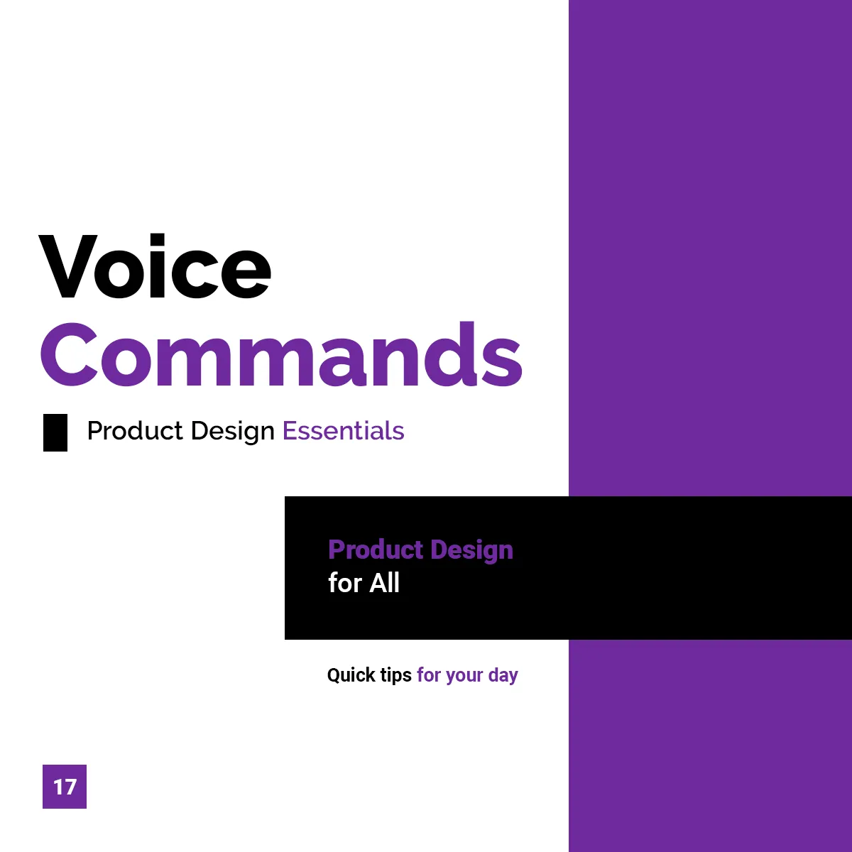 Product Design for All: Voice Commands, product design essentials