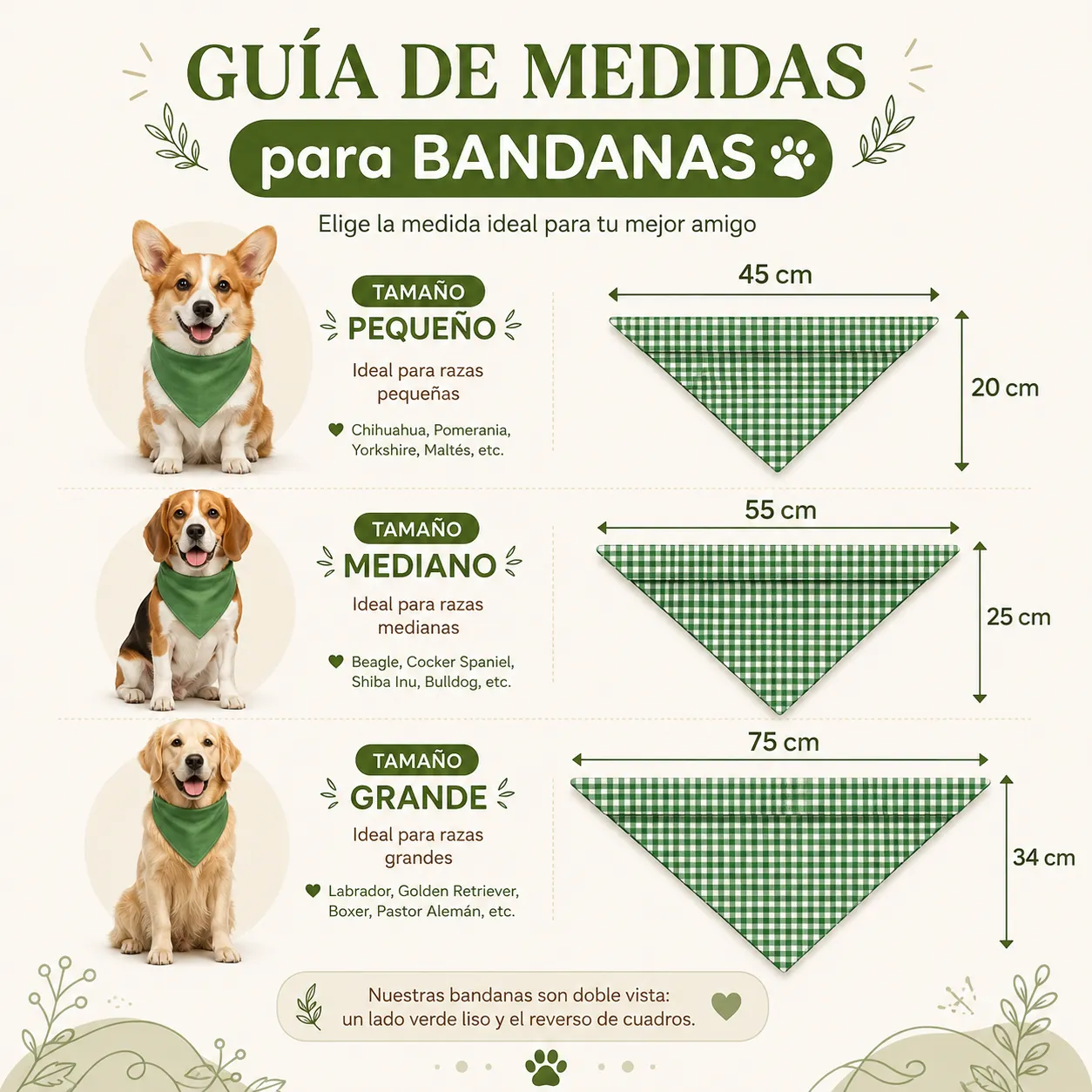 Nura bandana size guide: small, medium, and large
