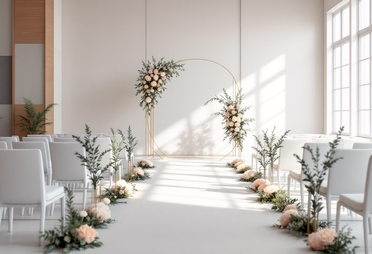 image of a decorated venue for a wedding