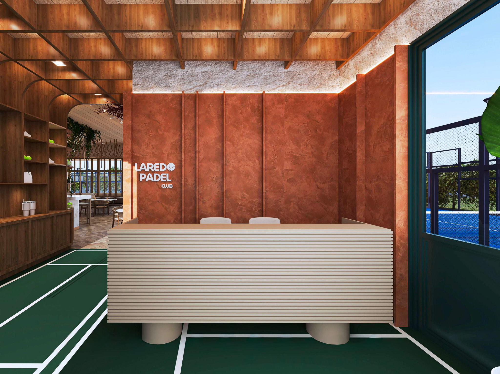 laredo padel club main entrance front desk